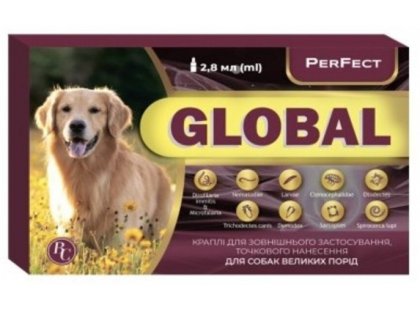 Фото - від бліх та кліщів Ветсинтез PerFect Global краплі на холку від бліх, кліщів та гельмінтів для собак