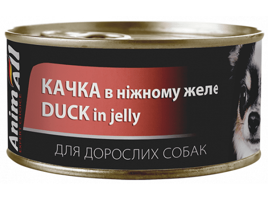 Фото - влажный корм (консервы) AnimAll Duck in jelly влажный корм для собак УТКА в желе