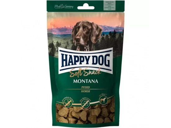 Фото - ласощі Happy Dog (Хепі Дог) SOFTSNACK MONTANA ласощі для собак середніх та великих порід КОНИНА