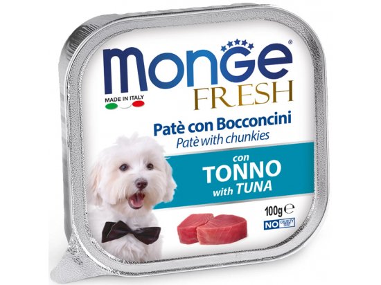 Фото - вологий корм (консерви) Monge Dog Fresh Adult Tuna вологий корм для собак ТУНЕЦЬ, паштет