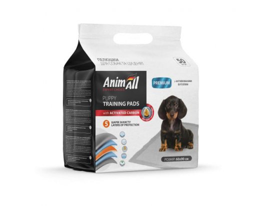 Фото - пелюшки AnimAll одноразові пелюшки для собак і цуценят з активованим вугіллям