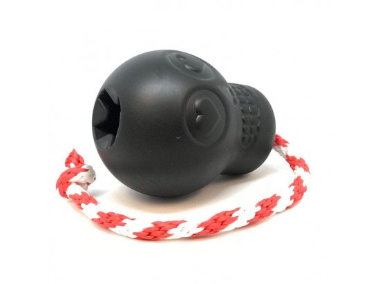 Фото - игрушки SodaPup (Сода Пап) Magnum Skull Reward Toy игрушка для собак ЧЕРЕП НА ВЕРЕВКЕ, черный