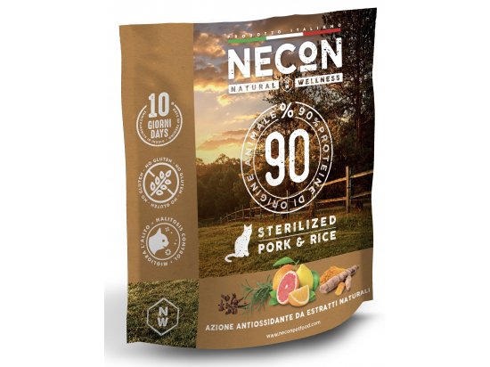 Фото - сухий корм Necon Natural Wellness Cat Sterilized Urine PH Control Pork & Rice сухий корм для стерилізованих котів СВИНИНА І РИС