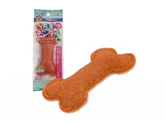Фото - іграшки DoggyMan (ДоггіМен) Loofah Bone жувальна іграшка для чищення зубів собак КІСТКА ЛЮФА, смак КАРАМЕЛЬ, помаранчевий/бежевий