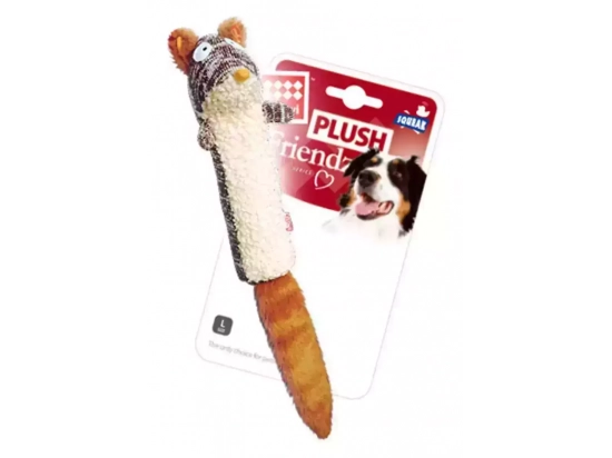 Фото - іграшки GiGwi (Гігві) Plush Friendz БІЛКА іграшка для собак з пищалкою, 29 см