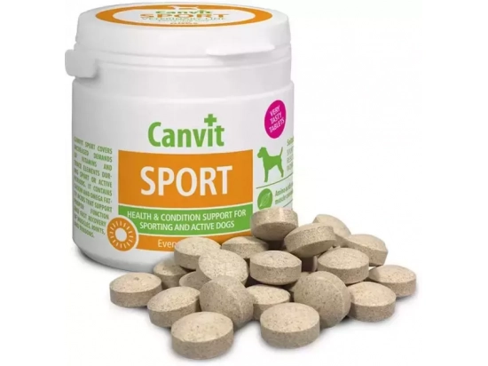 Фото - витамины и минералы Canvit Sport (Спорт) таблетки для укрепление здоровья при физических и физиологических нагрузках для собак
