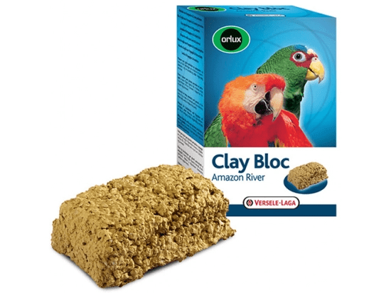 Фото - витамины и минералы Versele-Laga (Верселе-Лага) Orlux Clay Bloc Amazon River минеральный блок с глиной для крупных и средних попугаев