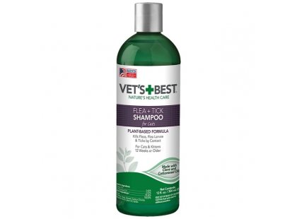 Фото - від бліх та кліщів Vets Best FLEA & TICK SHAMPOO шампунь від бліх та кліщів для кішок
