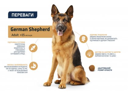 Фото - сухий корм Advance (Едванс) Dog Maxi German Shepherd - корм для дорослих німецьких вівчарок (з індичкою та рисом)
