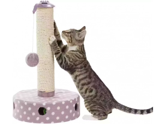 Фото - дряпалки, з будиночками Trixie Junior Scratching Post кігтеточка з кулькою для кошенят, бузковий (42930)