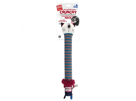 Фото - игрушки GiGwi (Гигви) Crunchy КОТ игрушка для собак с хрустящей шеей и пищалкой, 28 см
