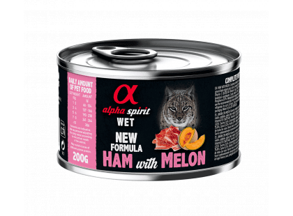 Фото - влажный корм (консервы) Alpha Spirit (Альфа Спирит) Wet Ham with Melon полнорационный влажный корм для кошек ВЕТЧИНА и ДЫНЯ