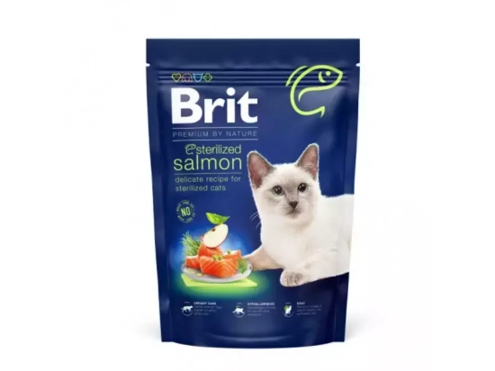 Фото - сухий корм Brit Premium Cat Sterilized Salmon сухий корм для стерилізованих кішок ЛОСОСЬ