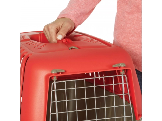 Фото - переноски, сумки, рюкзаки Pratiko (Пратико) Pet Carrier переноска для животных, ДВЕРЬ МЕТАЛЛ, красный