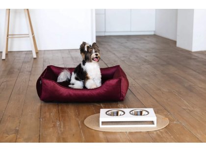 Фото - лежаки, матраси, килимки та будиночки Harley & Cho DREAMER VELOUR WINE лежак для собак (велюр), вишневий