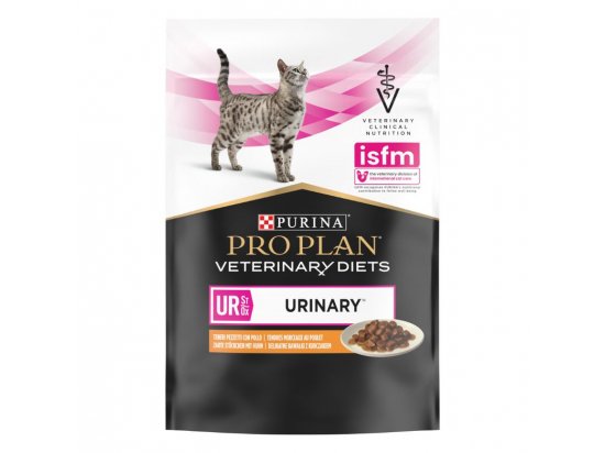 Фото - ветеринарні корми Purina Pro Plan (Пуріна Про План) Veterinary Diets UR Urinary Chicken вологий лікувальний корм для кішок для розчинення струвітного каміння КУРКА
