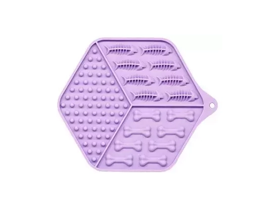 Фото - миски, поилки, фонтаны WahoPet Licky Mat миска для медленного кормления, фиолетовый