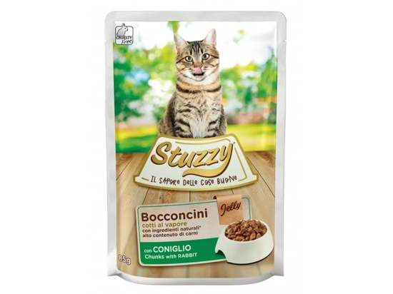 Фото - вологий корм (консерви) Stuzzy (Штуззі) RABBIT CAT (КРОЛИК шматочки У ЖЕЛЕ) консерви для кішок, пауч