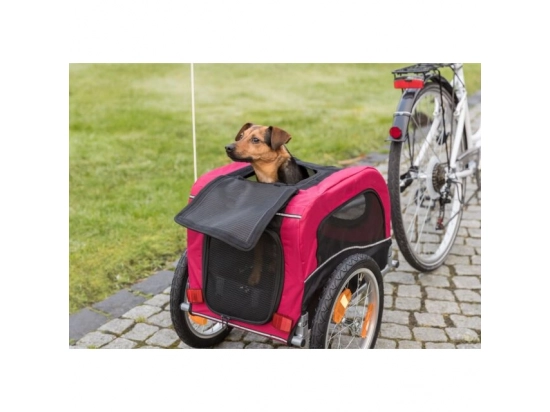 Фото - велоаксесуари Trixie Велопричіп для перевезення собак, чорний/червоний