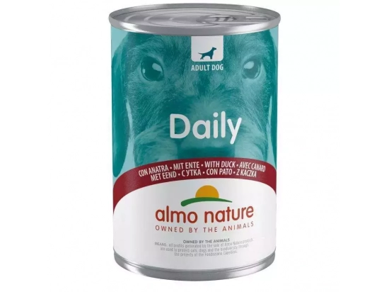 Фото - вологий корм (консерви) Almo Nature Daily ADULT DUCK консерви для собак КАЧКА