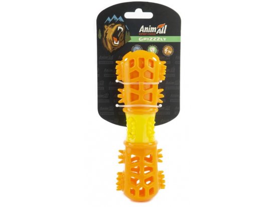 Фото - іграшки AnimAll GrizZzly мультифункціональна кісточка для собак, помаранчево-жовтий