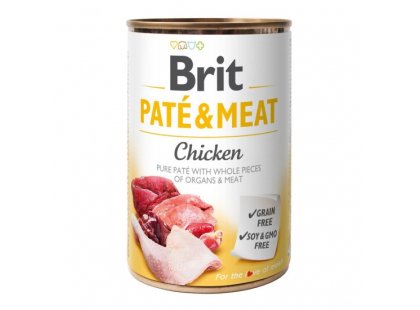 Фото - вологий корм (консерви) Brit Pate & Meat Dog Chicken консерви для собак КУРКА В ПАШТЕТІ