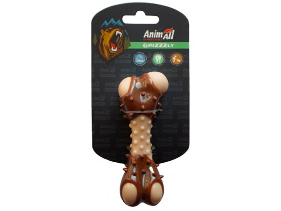 Фото - іграшки AnimAll GrizZzly іграшка для собак кісточка з ароматом м'яса, коричневий
