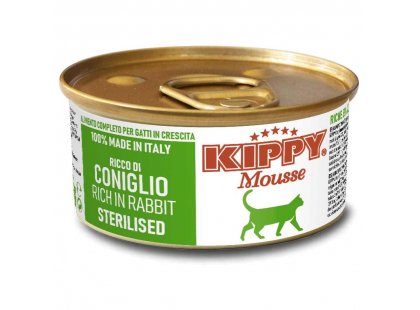 Фото - вологий корм (консерви) Kippy (Кіппі) MOUSSE STERILISED RABBIT консерви для стерилізованих кішок КРОЛИК, мус