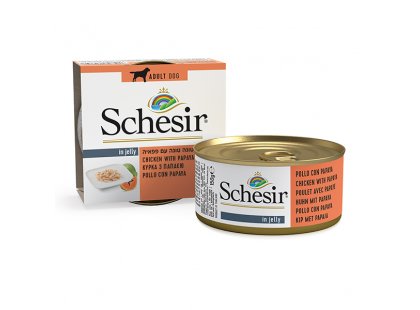 Фото - влажный корм (консервы) Schesir (Шезир) консервы для собак Цыпленок и папайя