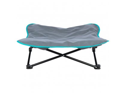 Фото - лежаки, матраси, килимки та будиночки Trixie Camping Bed похідний лежак для собак, темно-сірий/петроль