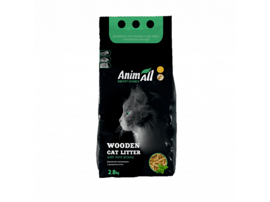 Фото - наполнители и туалеты AnimAll Expert Choice - Древесный, гранулированный наполнитель для кошачьих туалетов с ароматом мяты