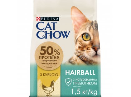 Фото - сухой корм Cat Chow (Кет Чау) Hairball Control (ХЭРБОЛ) Корм для кошек контроль образования комков шерсти в желудке