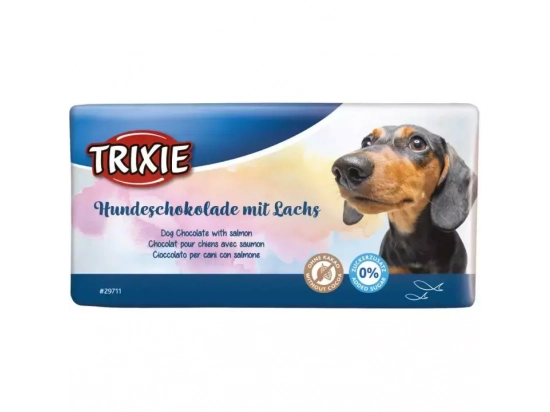 Фото - лакомства Trixie шоколад (без какао) для собак со вкусом ЛОСОСЯ (29711)