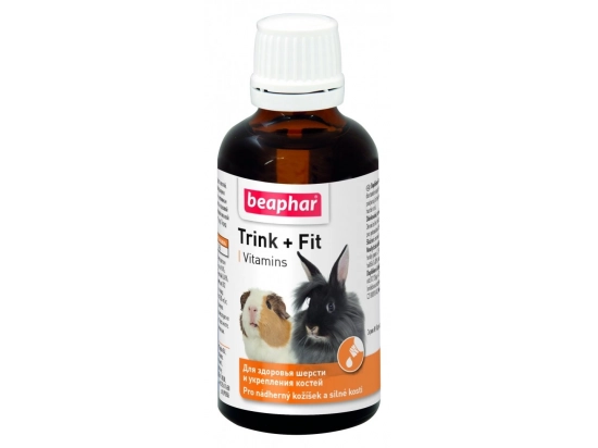 Фото - вітаміни та мінерали Beaphar Trink + Fit вітаміни для шерсті та кісток для гризунів та кроликів