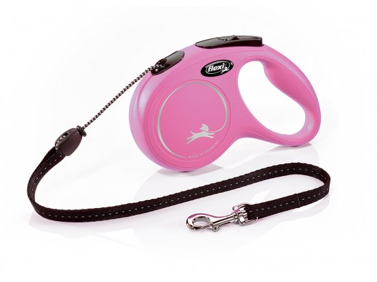 Фото - рулетки Flexi NEW CLASSIC CORD (НЬЮ КЛАСИК ТРОС) повідець-рулетка для собак, рожевий