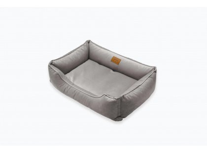 Фото - лежаки, матраси, килимки та будиночки Harley & Cho DREAMER VELOUR GRAY лежак для собак (велюр), сірий