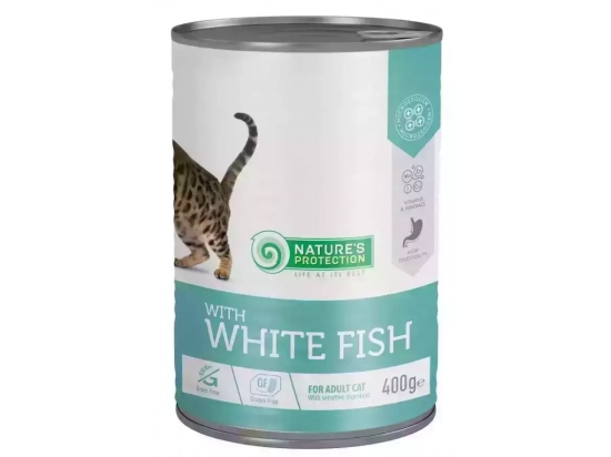 Фото - вологий корм (консерви) Natures Protection (Нейчез Протекшін) WHITE FISH (БІЛА РИБА) вологий корм для кішок