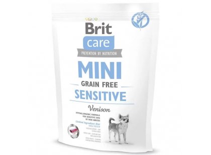 Фото - сухой корм Brit Care Dog Grain Free Mini Sensitive Venison беззерновой сухой корм для собак мини пород с чувствительным пищеварением ОЛЕНИНА