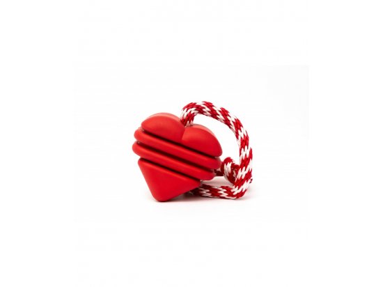 Фото - іграшки SodaPup (Сода Пап) Heart on a String Ultra Durable Reward Ball іграшка для собак СЕРЦЕ НА МОТУЗЦІ, червоний