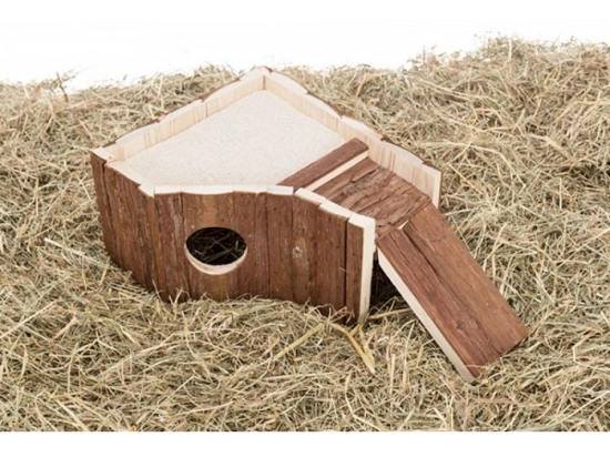 Фото - домики и спальные места Trixie Hedwig деревянный домик с терассой для грызунов (61982)