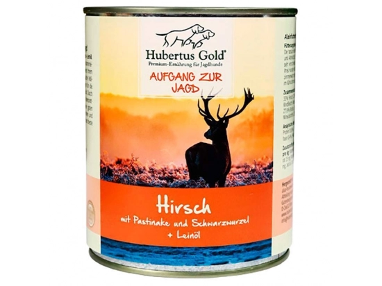 Фото - влажный корм (консервы) Hubertus Gold (Хубертус Голд) HIRSCH MIT PASTINAKE консервы для собак с олениной, пастернаком, черным корнем и льняным маслом