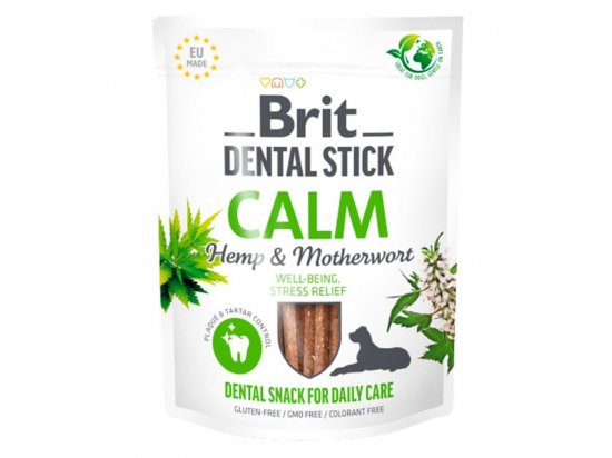 Фото - лакомства Brit Care Dog Dental Stick Calm Hemp & Motherwort лакомство для зубов собак с успокаивающим эффектом КОНОПЛЯ и ПУСТЫРНИК