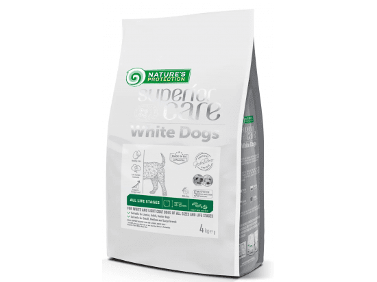 Фото - сухой корм Natures Protection (Нейчез Протекшин) Superior Care White Dogs INSECT сухой корм для собак с белой шерстью НАСЕКОМЫЕ