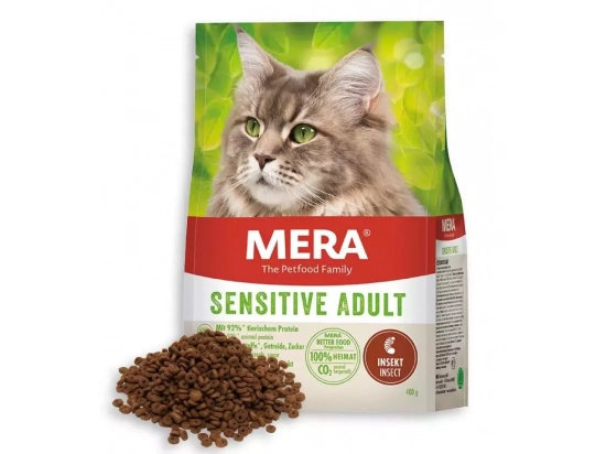 Фото - сухий корм Mera (Міра) Cats Sensitive Adult Insect Protein сухий корм для кішок з чутливим травленням БІЛОК КОМАХ