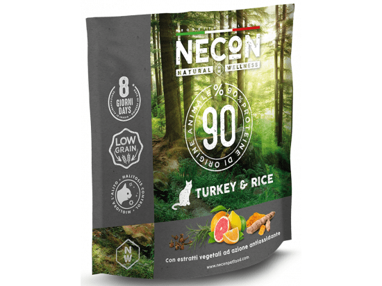 Фото - сухий корм Necon Natural Wellness Adult Turkey & Rice сухий корм для котів ІНДИЧКА та РИС