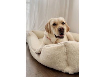 Фото - лежаки, матраси, килимки та будиночки Harley & Cho DREAMER FUR MILKY лежак для собак, молочний
