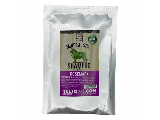 Фото - повсякденна косметика Reliq (релик) Mineral Rosemary Shampoo Шампунь для собак з  олією розмарину, 50 мл