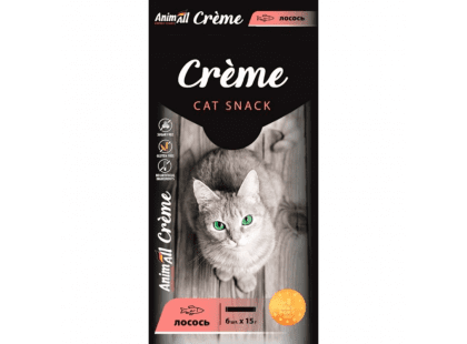 Фото - лакомства AnimAll Cat Snack Creme лакомство в виде крема для кошек ЛОСОСЬ
