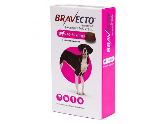 Фото - от блох и клещей BRAVECTO (Бравекто) - Жевательная таблетка от клещей и блох для собак