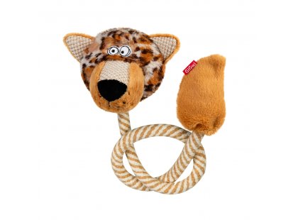 Фото - іграшки GiGwi (Гігві) Eco Friendz ЛЕОПАРД іграшка для собак з пищалкою та мотузкою